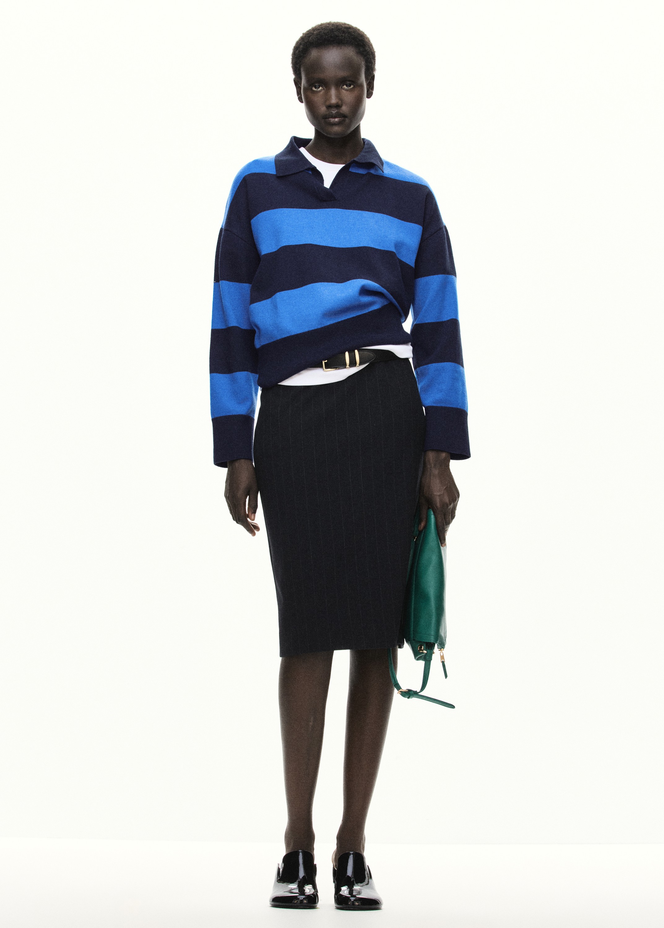 Striped Poloneck Sweater
