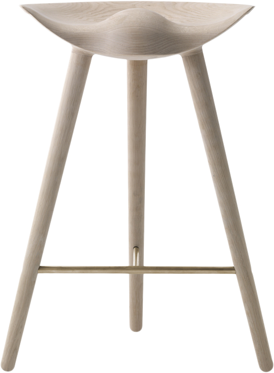 ML 42 Bord Skammel / Sæbehandlet eg / Messing