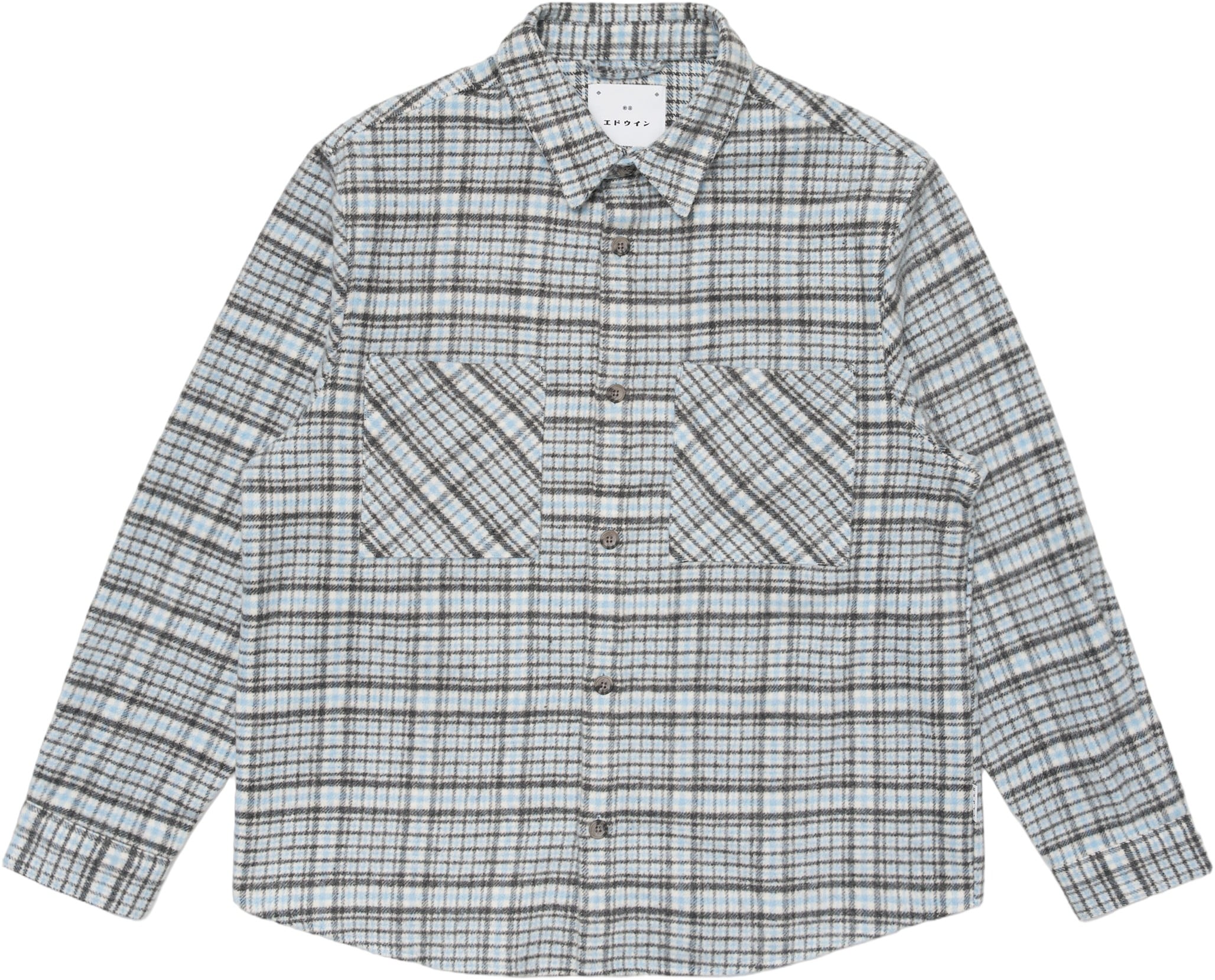 Julius Shirt Ls Blue/grey