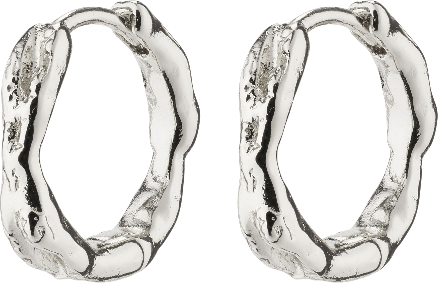 Eddy Recycled Organic Shaped Small Hoops Silverplated - DKK 134 - Spar 25%