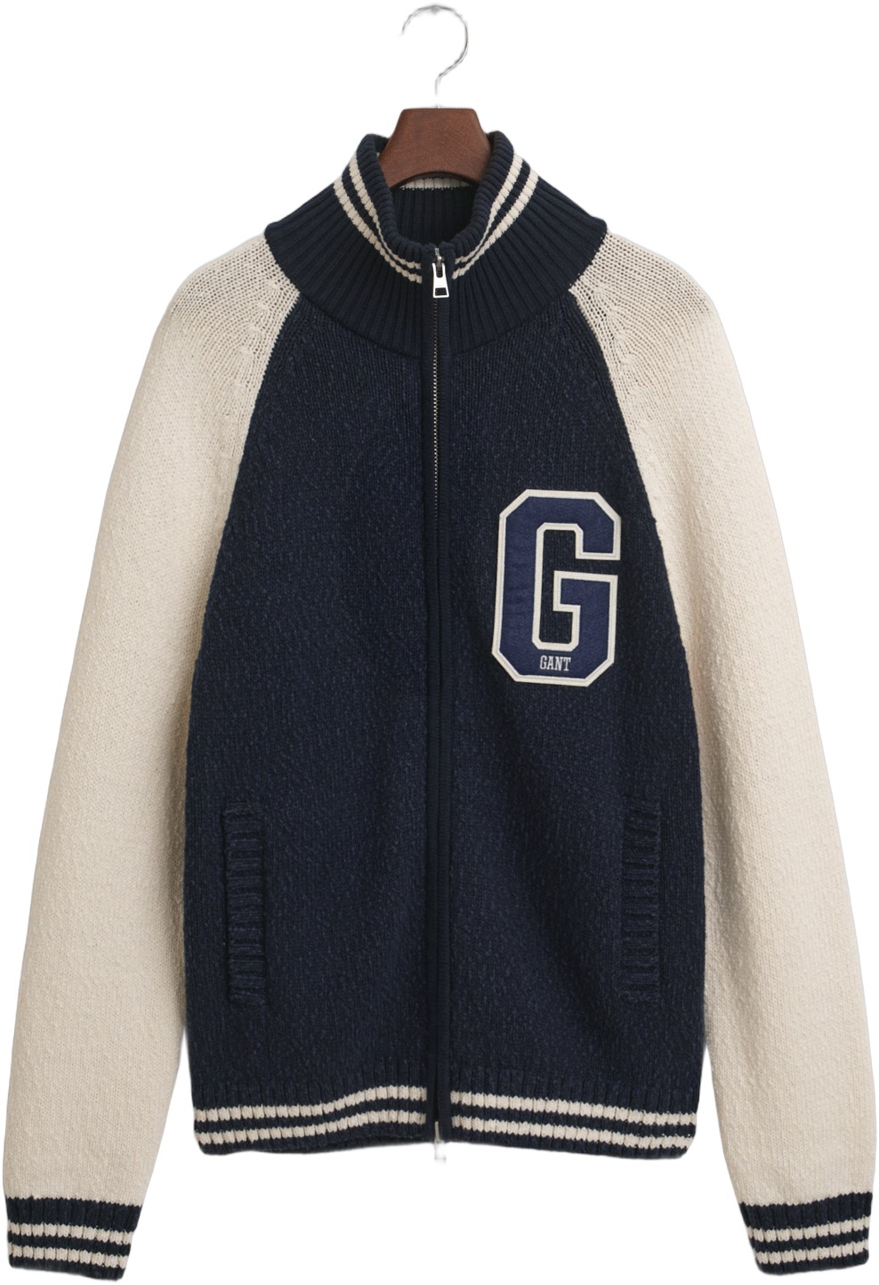 Zipped Cotton Slub Cardigan