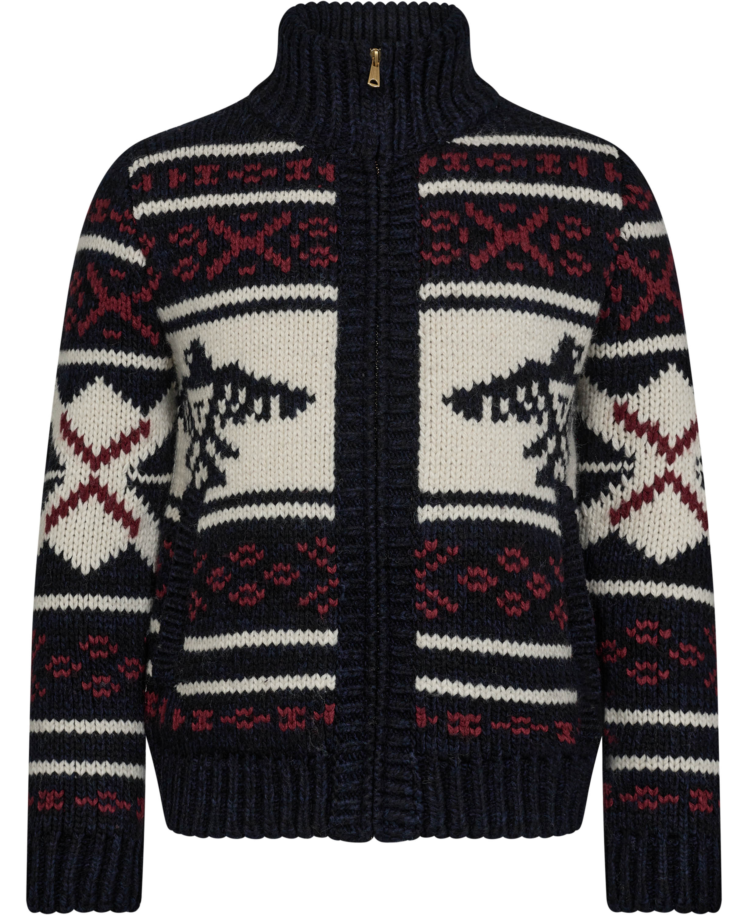 Chunky Knit Patterened Zipthru