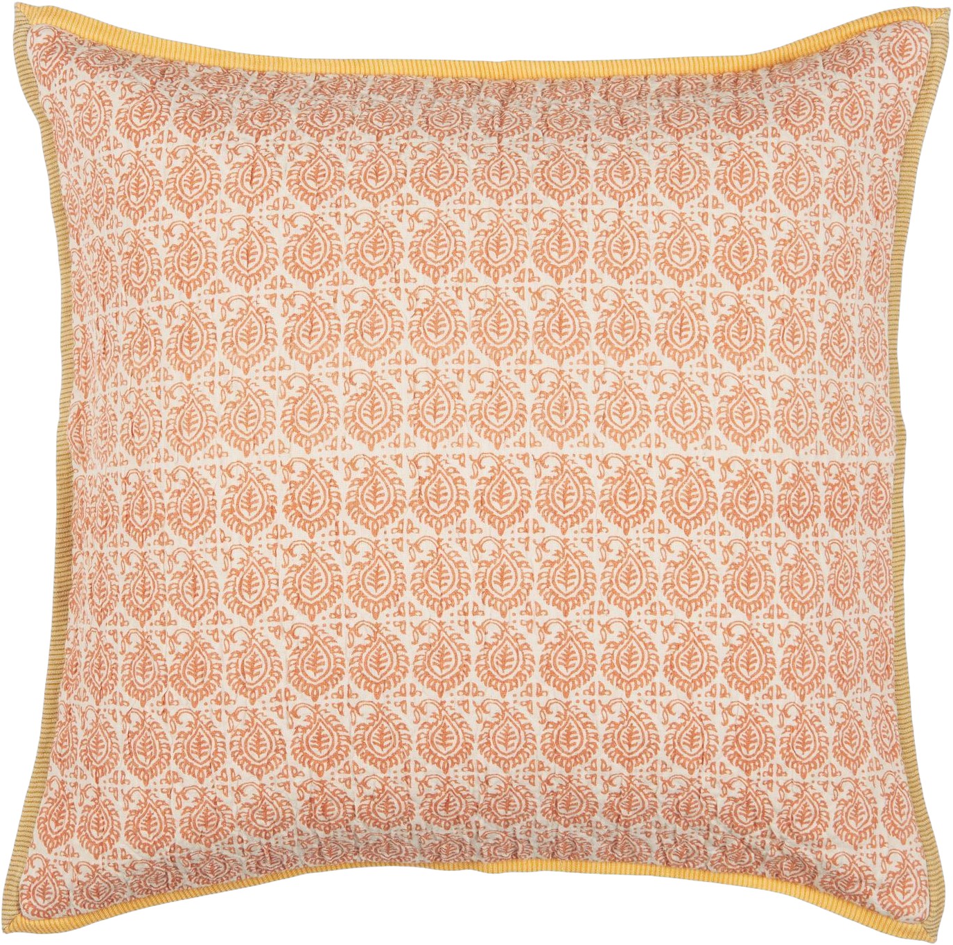 Pude Vigga M/brændt Orange Print