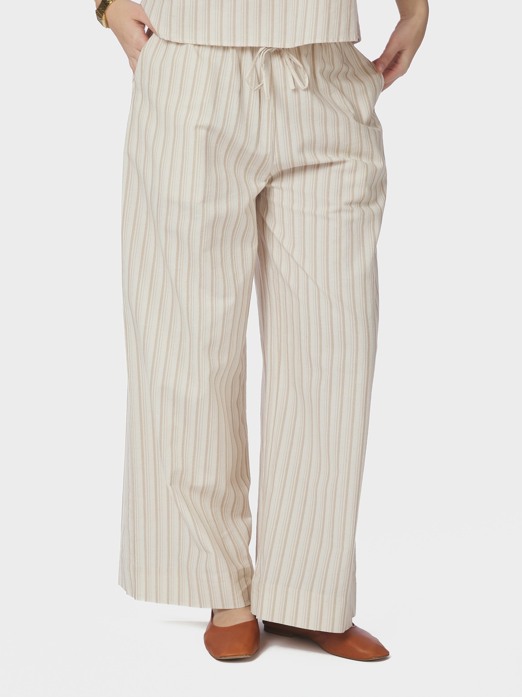 Heifa Linen Stripe Pants