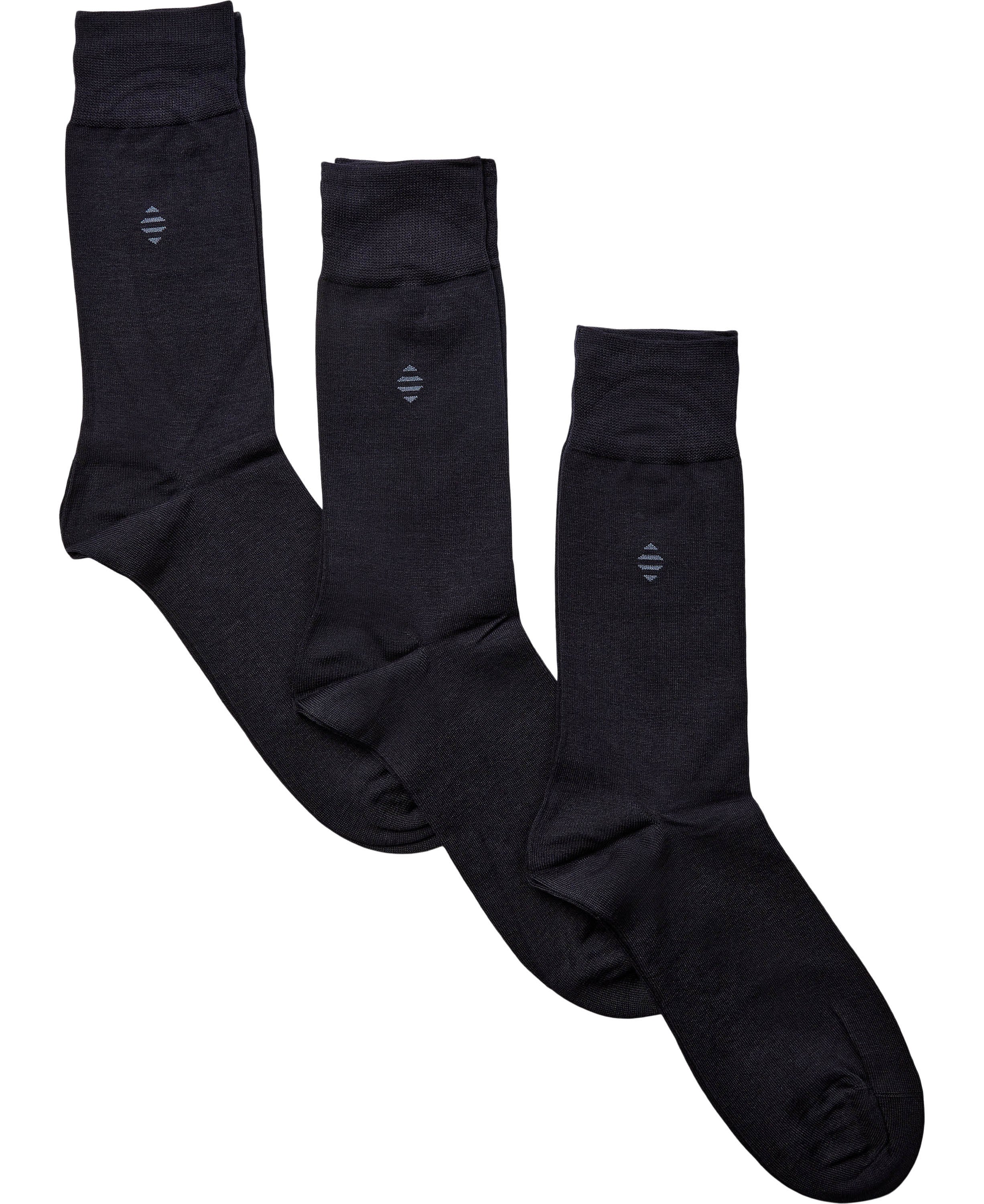 3pk Daniel Bamboo Crew Navy One