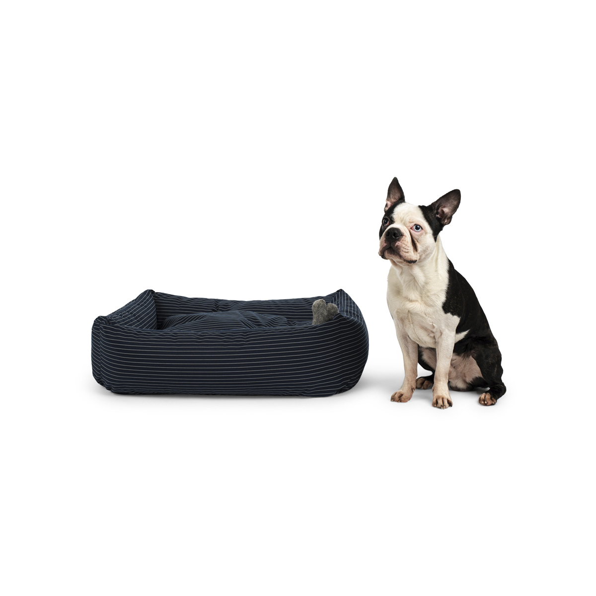 Fossflakes Hundeseng Blue Pinstripe