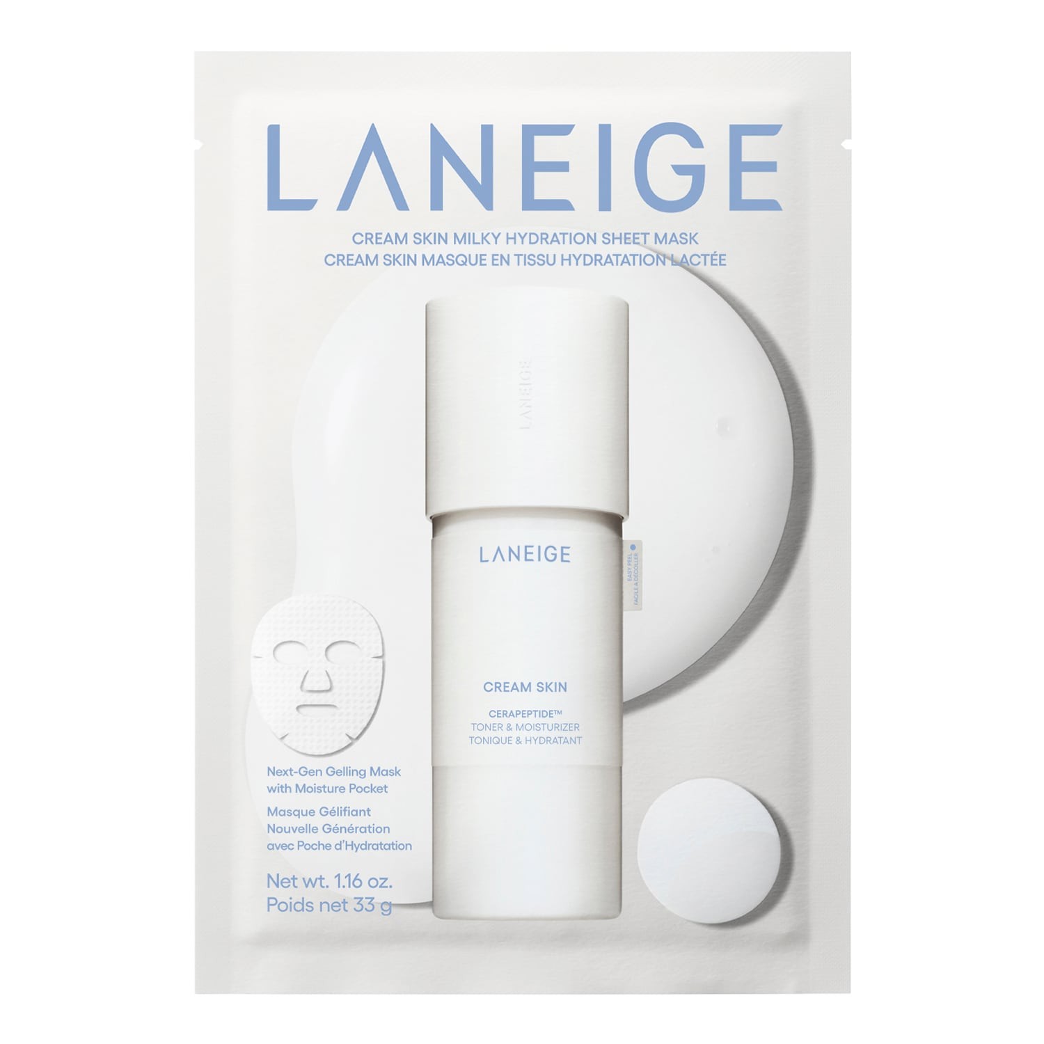 Cream Skin Milky Hydration Sheet Mask Fugtgivende og Beroligende she