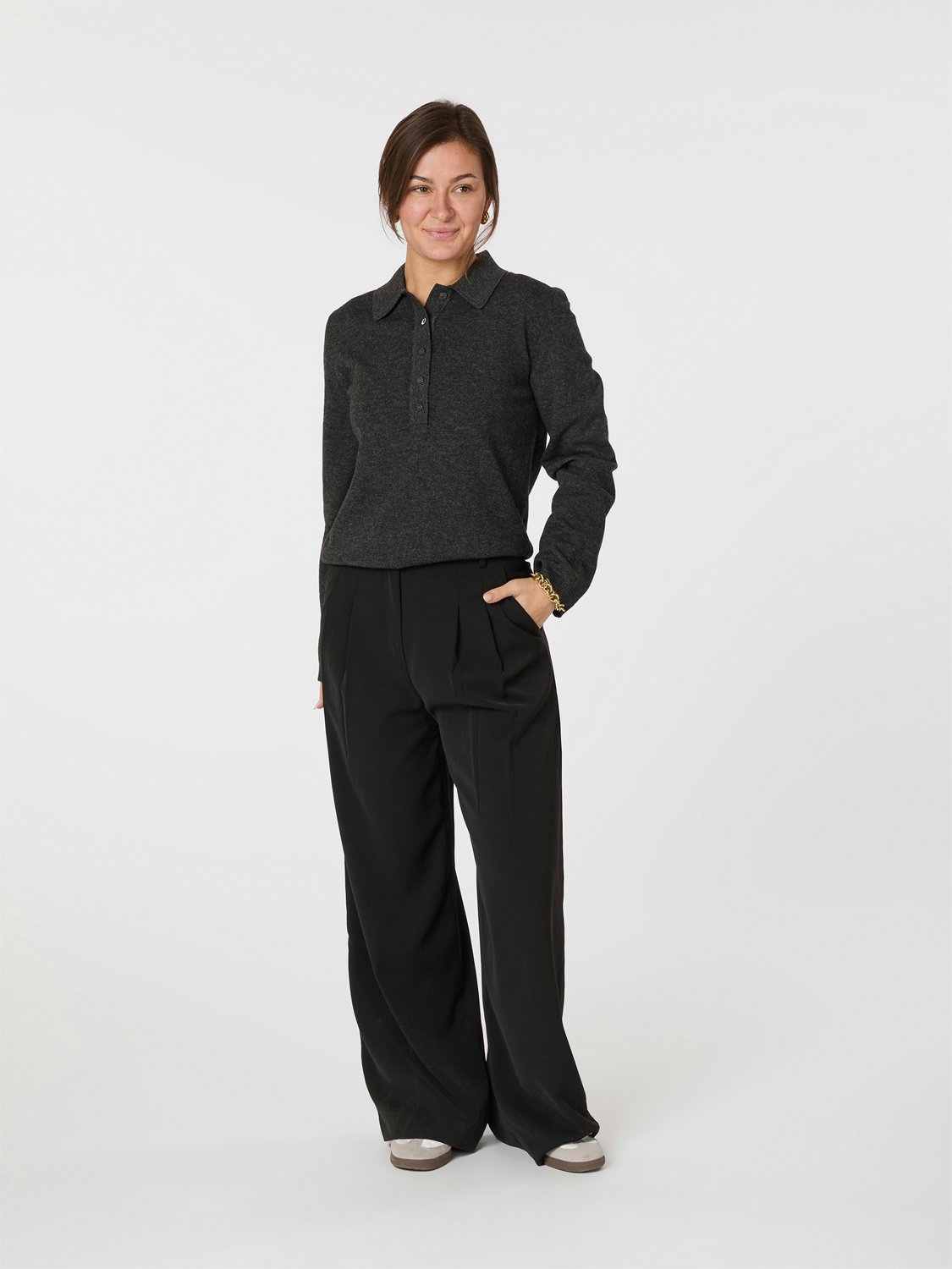 Genea Knit Polo Blouse
