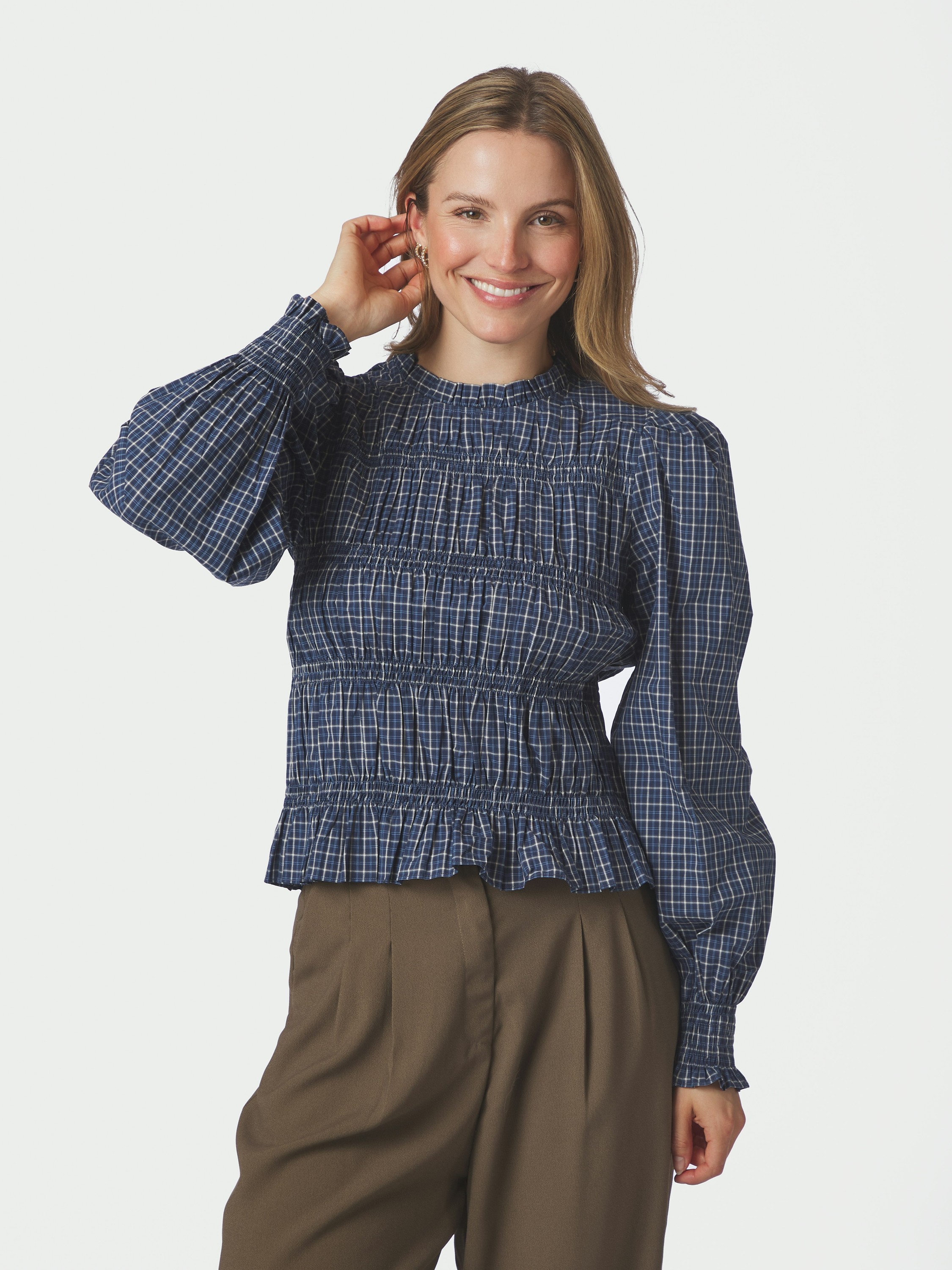 Marcia Check Blouse