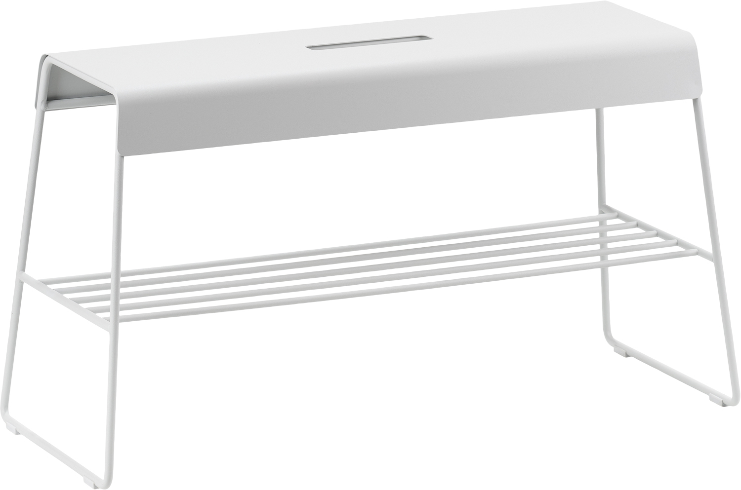 Bænk med Hylde Abench Outdoor Soft Grey