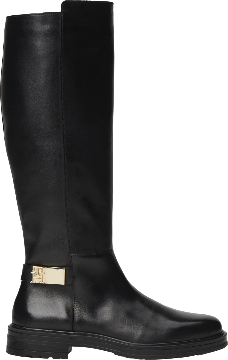 Logo Leather Long Boot
