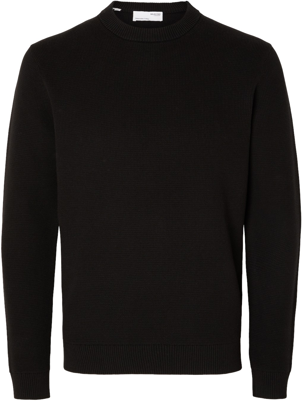 Slhdane LS Knit Structure Crew Neck