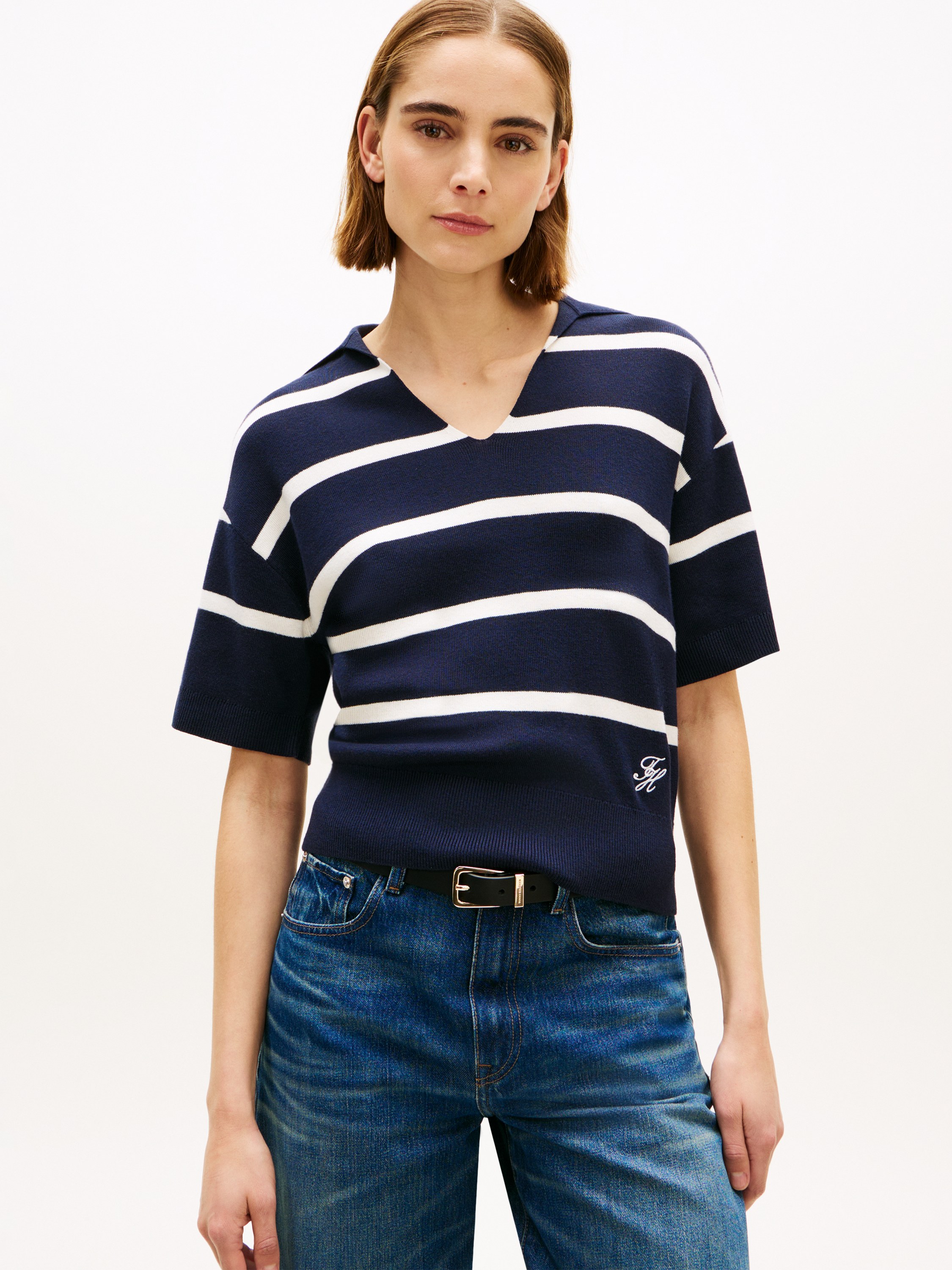 Premium Knit Relaxed Polo Jumper - Køb til DKK 769 - Spar 30%
