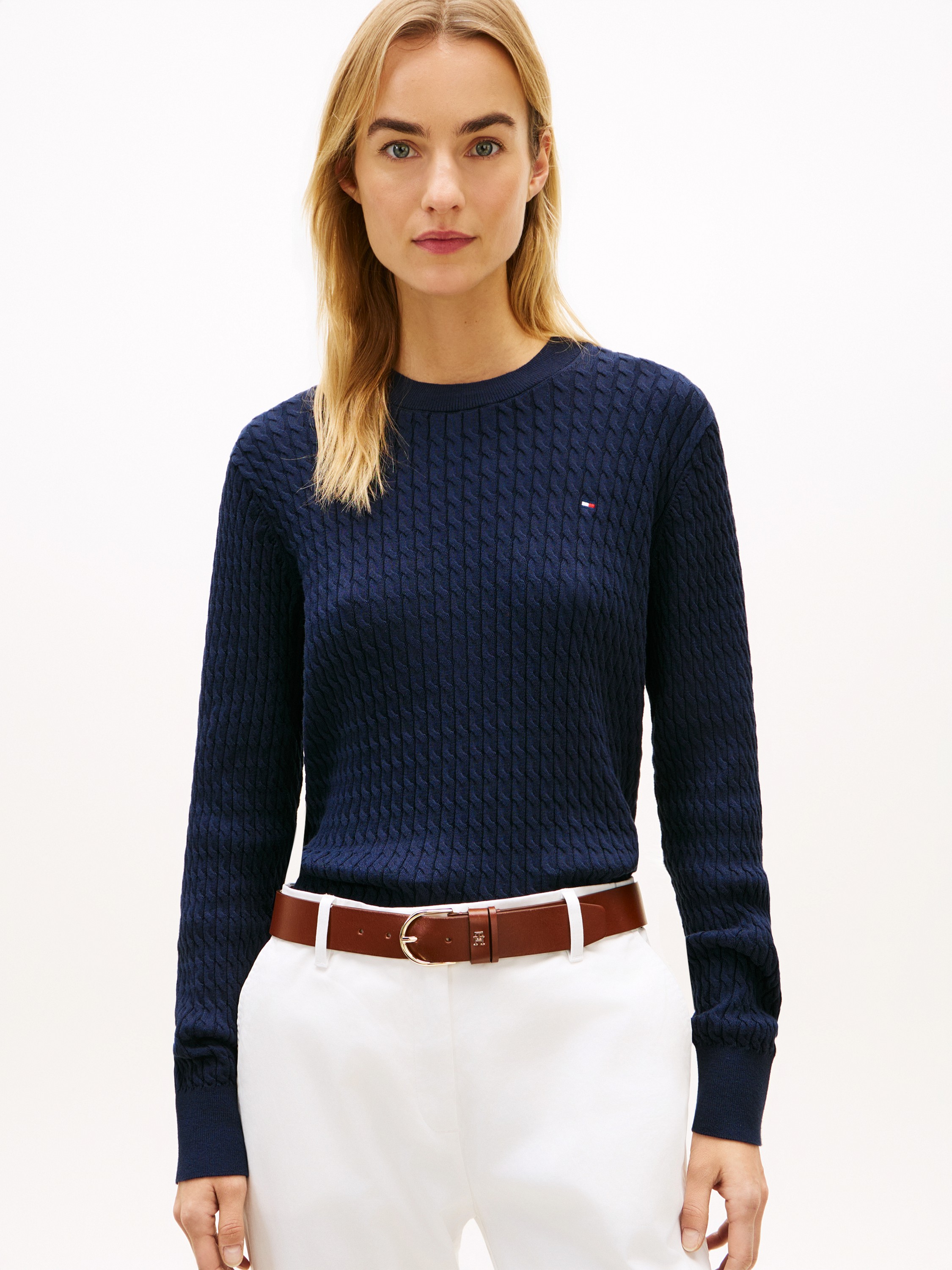 Cable Knit Crew Neck Jumper