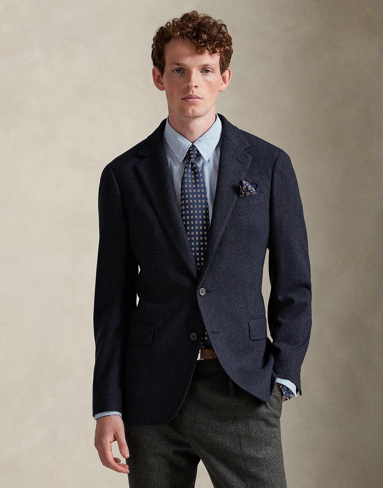Polo Modern Fit Herringbone Sport Coat
