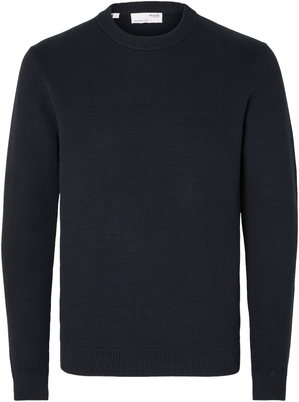 Slhdane LS Knit Structure Crew Neck