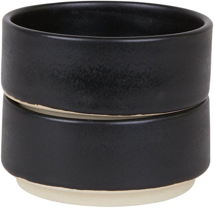 Otto Ceramic Bowls Set of Two | Black | Medium