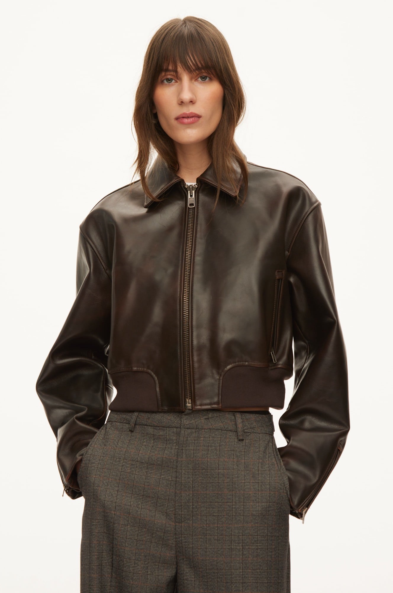 Marilyn Leather Bomber