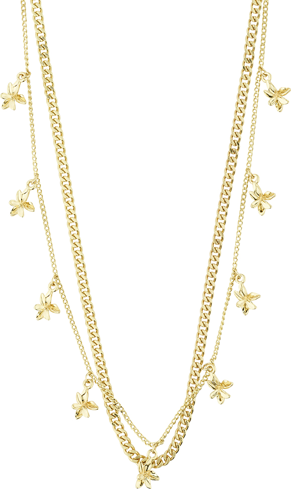 Riko Recycled Necklaces, 2in-1 set, Gold-plated