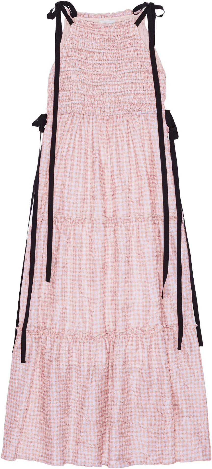 Shibori Pleat Maxi Smock Slip Dress