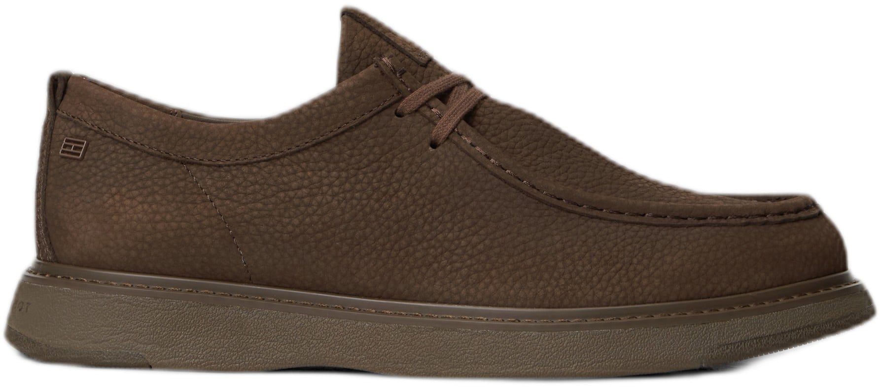 Leather Laceup Moc Toe Loafers