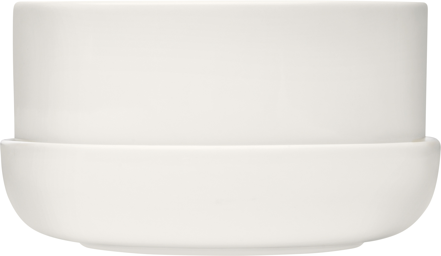 Nappula Urtepotte m. Underskål Hvid 24x13cm