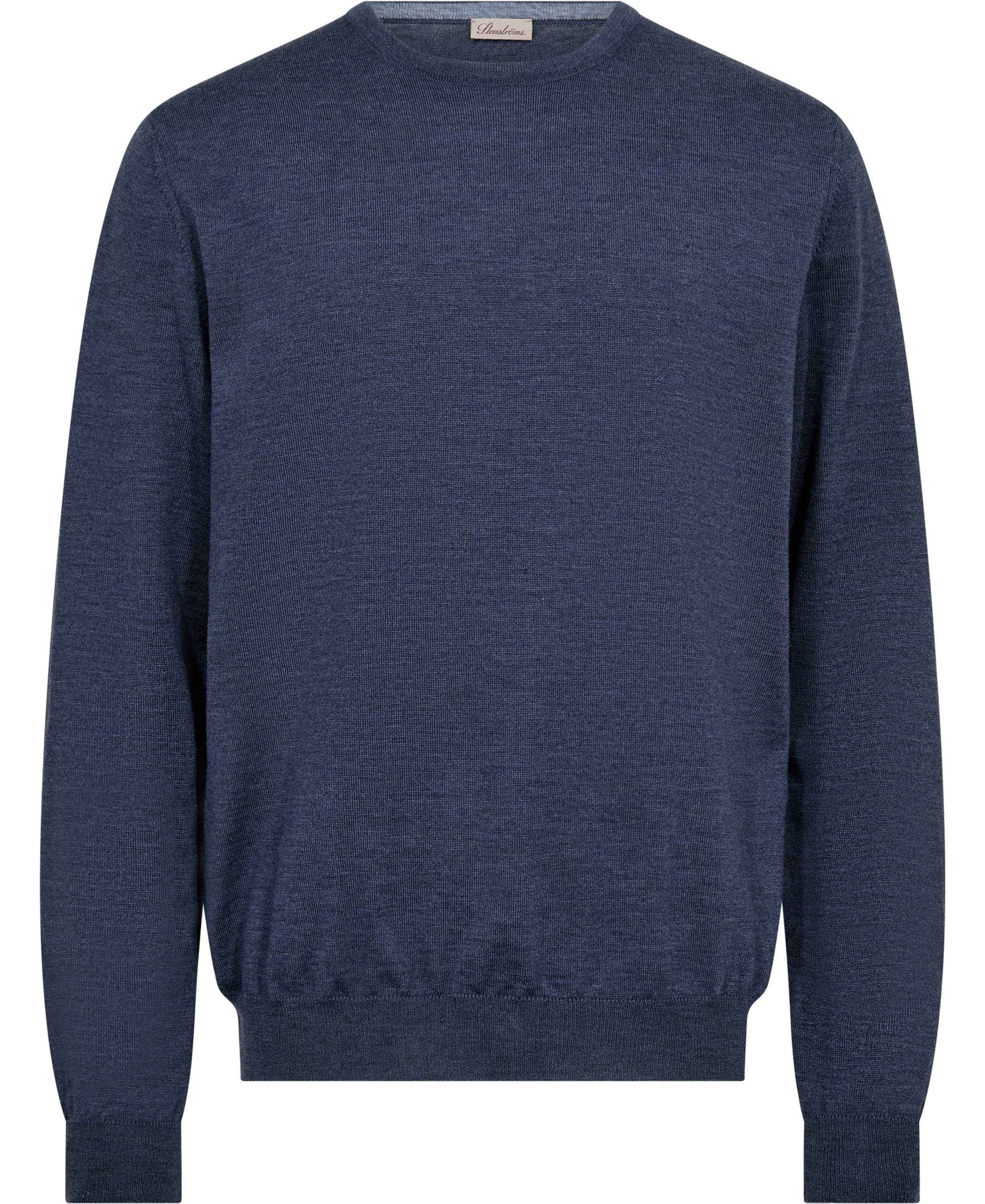 Sweater Knitted Crew Neck With Patch Merino Wool