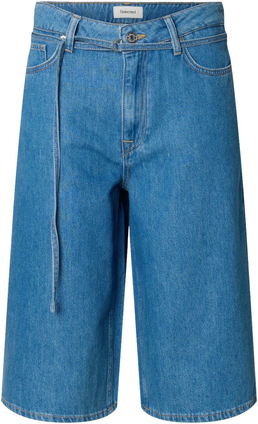 Slftenna MW Bermuda Denim Shorts