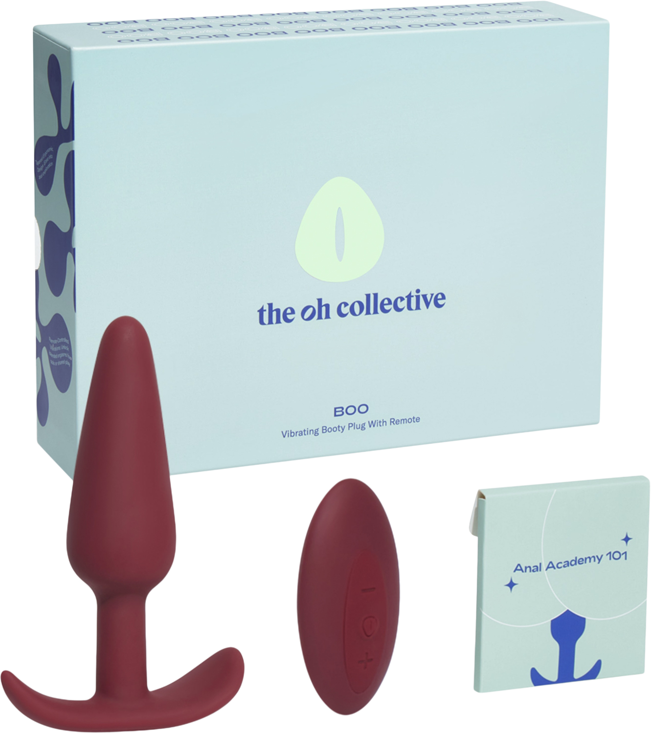 Boo Vibrerene Buttplug Med Fjernbetjening Mørk Violet