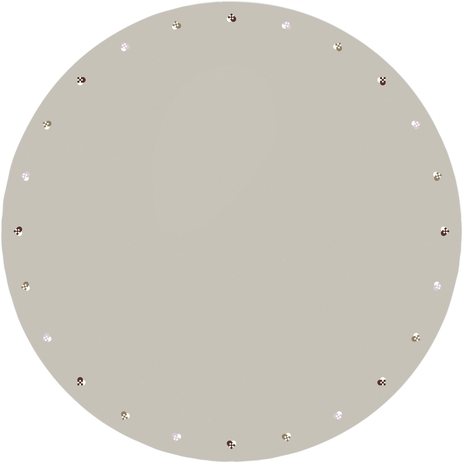 Juletræstæppe Dia110 Christmas Hearts Embroidery Rose