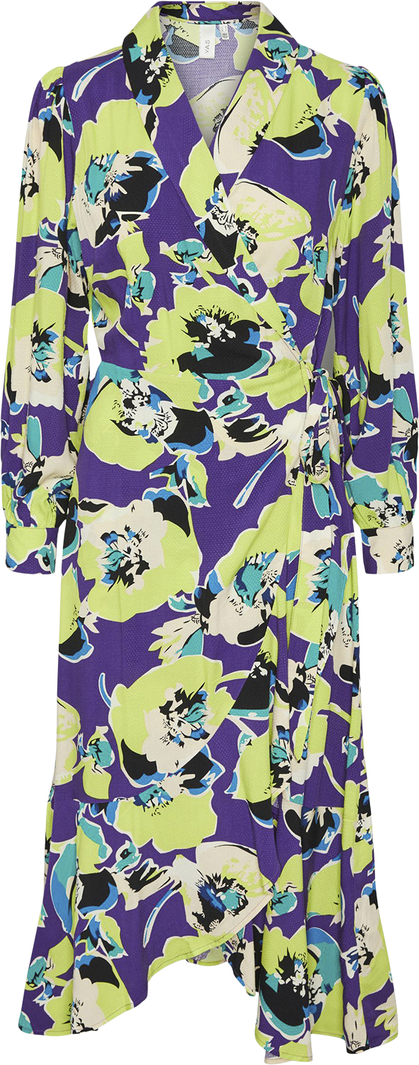 Yaslienna LS Midi Wrap Dress S. C