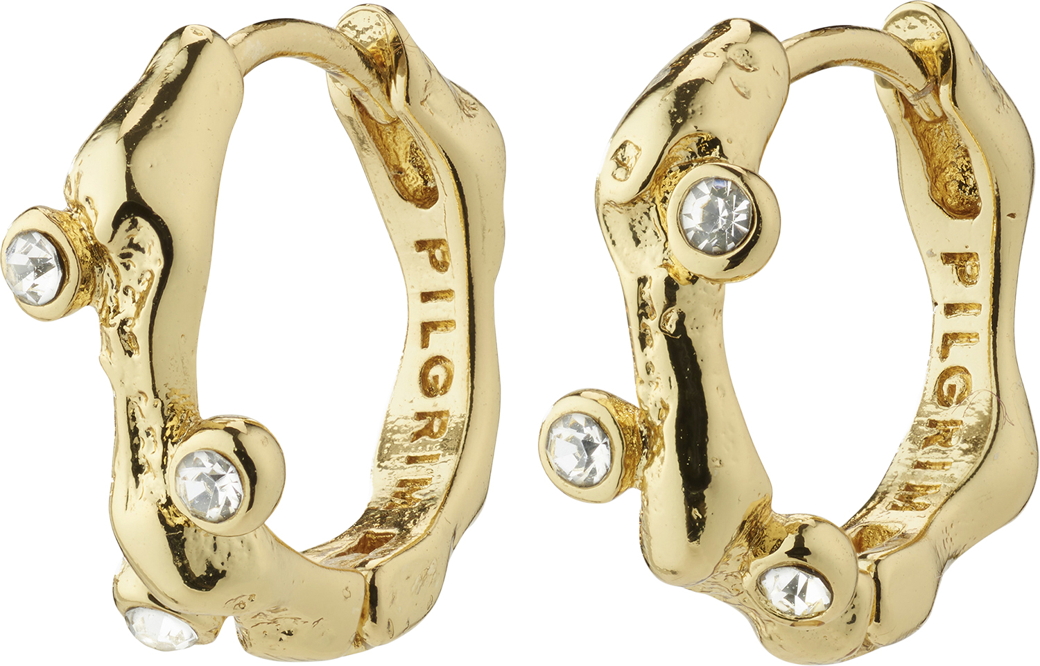 Hermione Recycled Crystal Hoop Earrings Goldplated - DKK 172 - Spar 25%