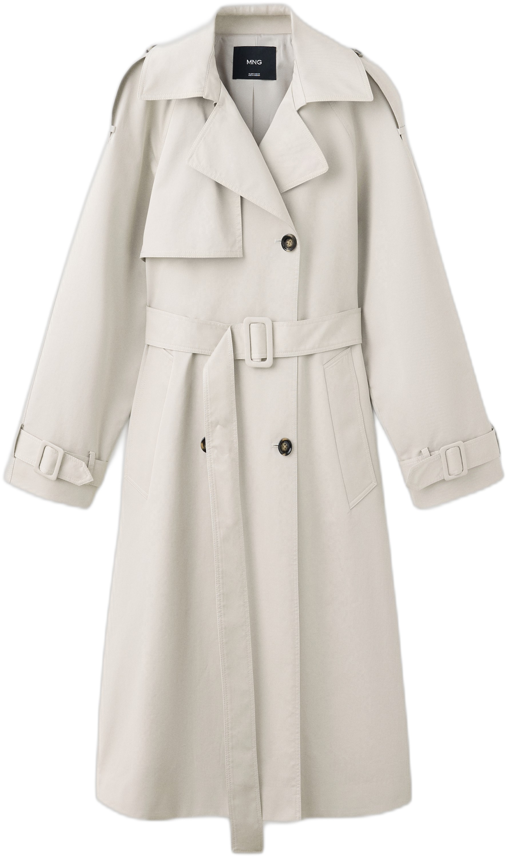 Long Doublebreasted Trench Coat