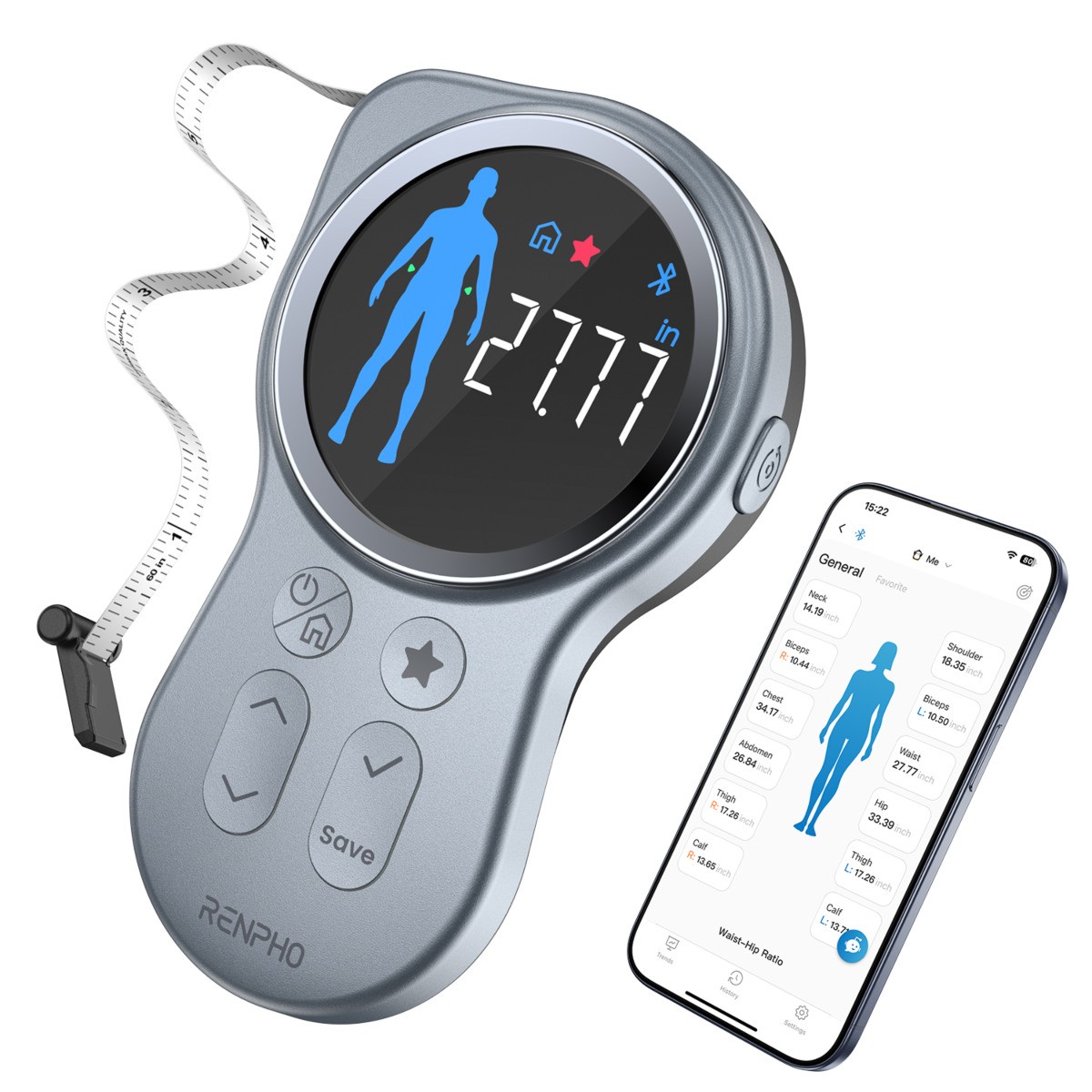 Smart Tape Measure+ BLE - 3 Mode - Large Round Screen
