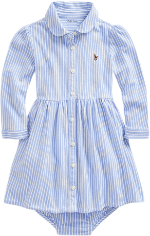 Yd Oxford Meshstripe Dress Dr Knt