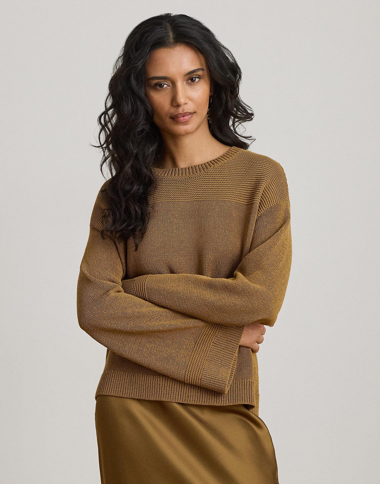 Cottonblend Crewneck Sweater