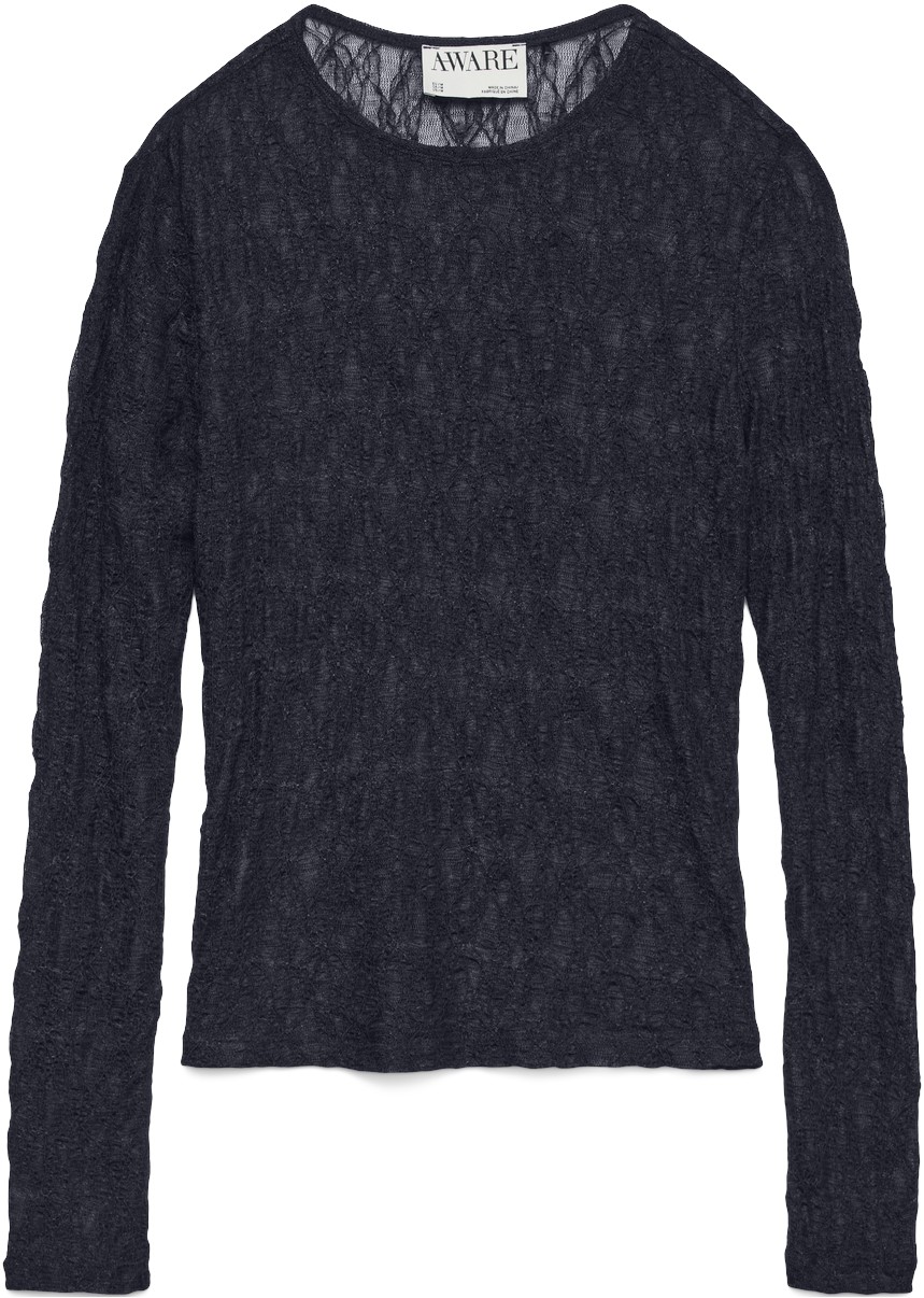 Awtessy LS Oneck Lace TOP Noos