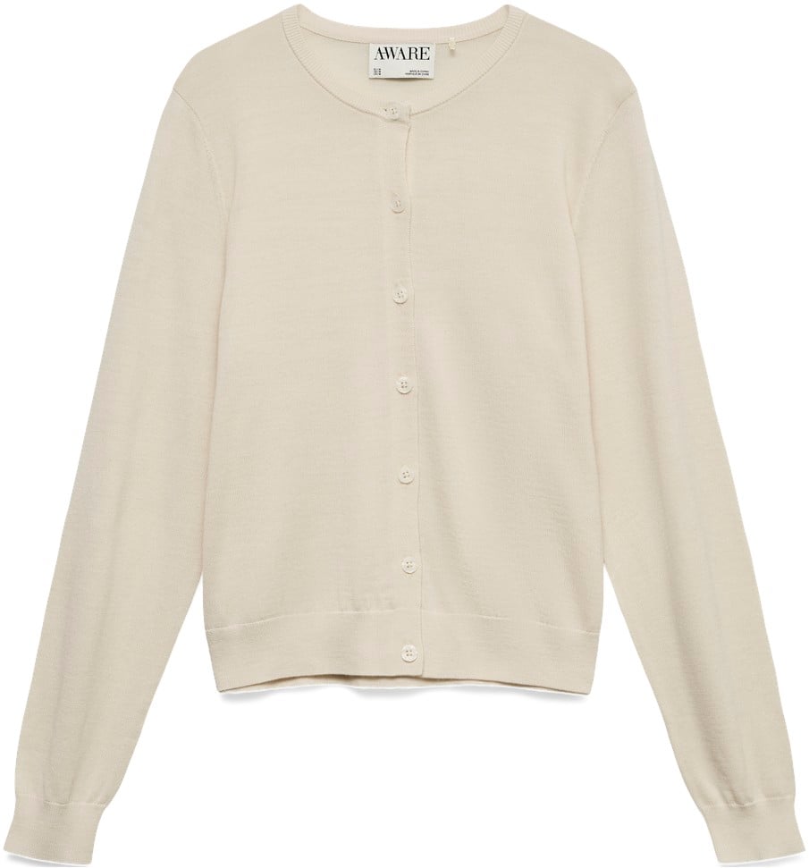 Awcara LS Oneck Wool Cardigan