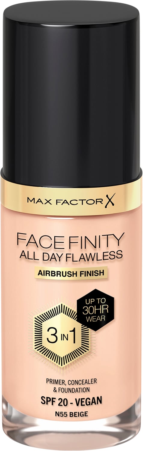 Max Factor Facefinity All Day Flawless 3 In 1 Foundation, N55 Beige,