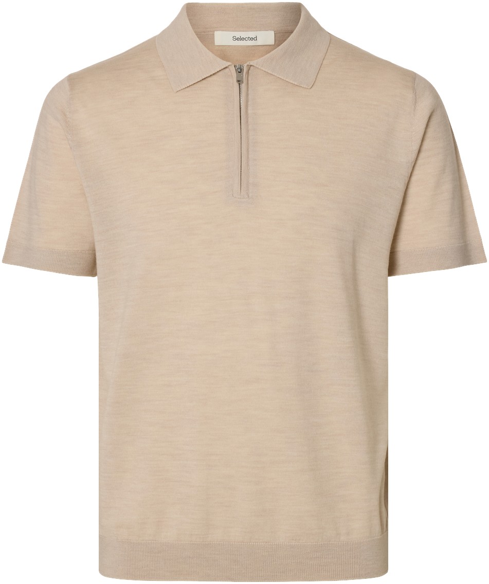 Slhtray SS Knit Half ZIP Polo Noos