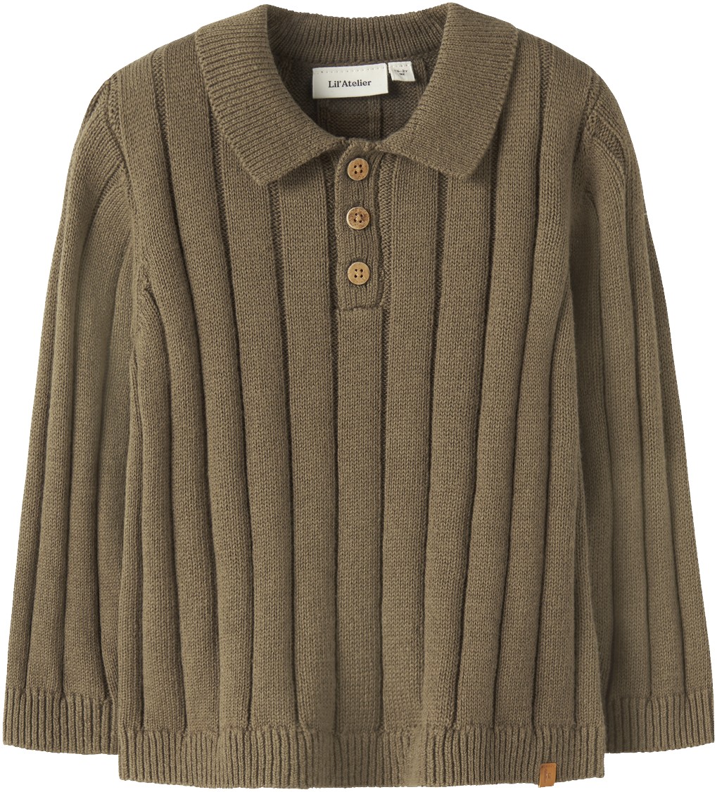 Nmmlomon LS Loose Knit Polo LIL