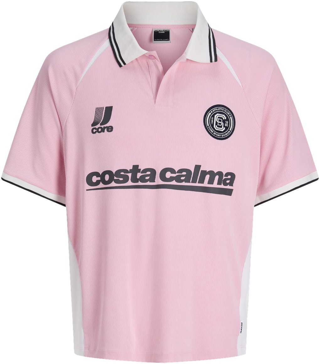 Jcoclub Ribbed Football Polo SS JNR