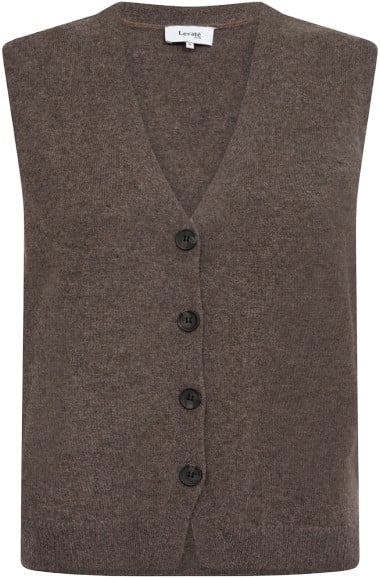 Lreloise 10 Vest Mørk Brun