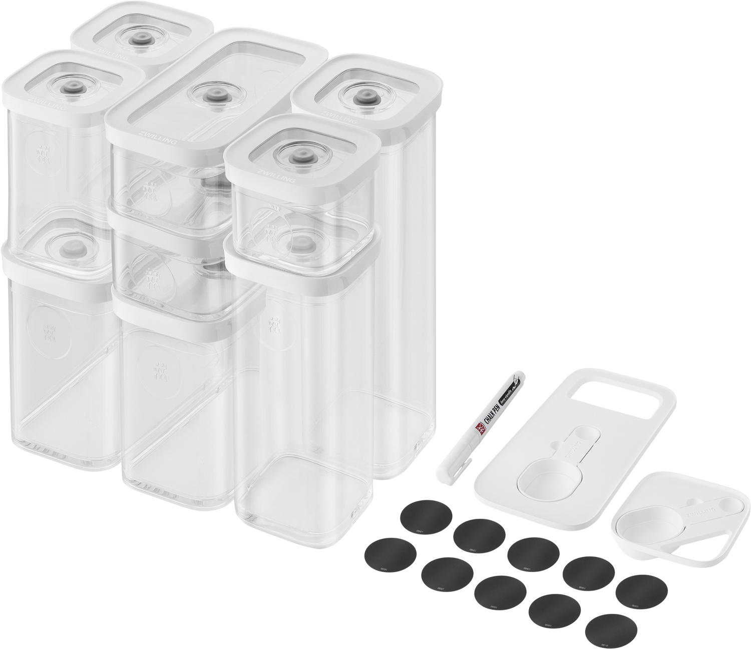Fresh & Save Cube Sæt S/m12 Gennemsigtighvid