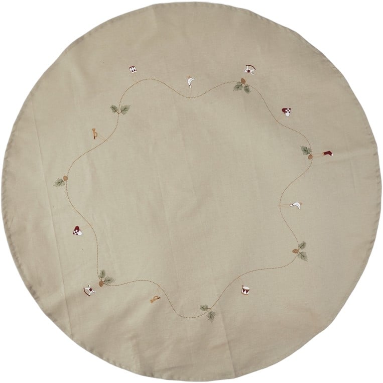 Juletræstæppe M/print D120cm Bomuld