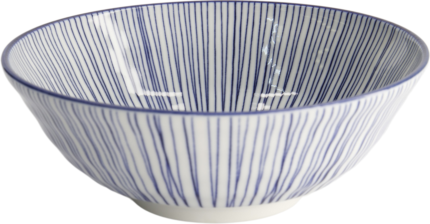 Nippon Blue Soba Bowl 21x7. 8cm 1. 1l Lines