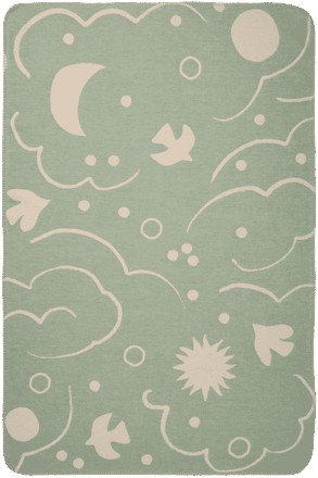 Skye Blanket Tea Green/parchment