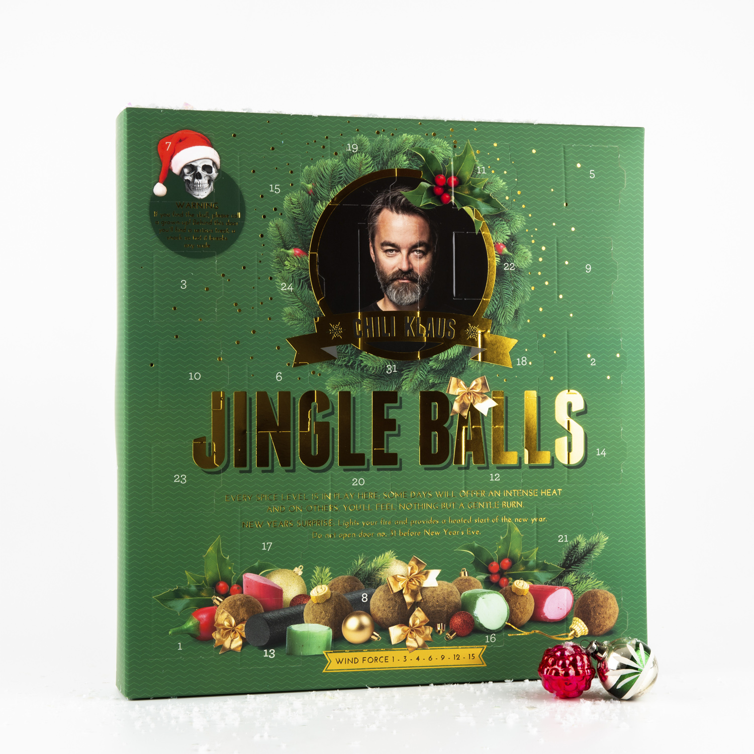 Jingle Balls Calendar Green Version 2025