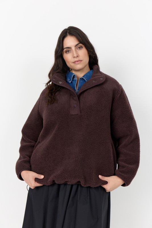 Curvy Wanettie 5 Jakke Mørk Brun