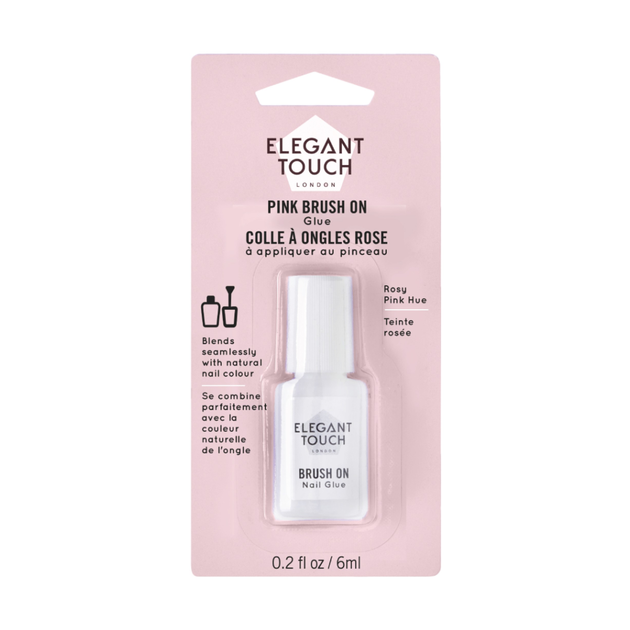 Elegant Touch Pink Brush ON Nail GL
